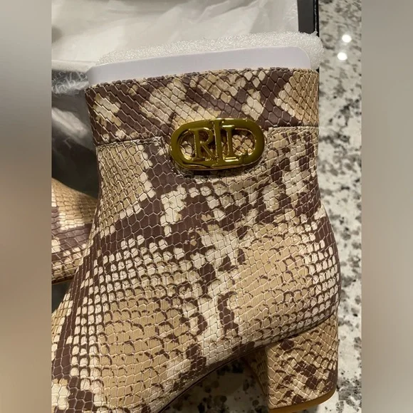 Lauren Ralph Lauren snake print Boots. - Picture 4 of 17